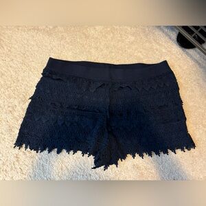 Elegant navy blue Lace Women's Shorts express size large